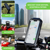 NOVTEC® Telefoonhouder Fiets- 360° graden draaibaar- Waterdicht- Fiets Scooter & Motor- GSM Houder -Anti Schok Laag -Zwart - 4 tot 7 inch