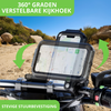 NOVTEC® Telefoonhouder Fiets- 360° graden draaibaar- Waterdicht- Fiets Scooter & Motor- GSM Houder -Anti Schok Laag -Zwart - 4 tot 7 inch